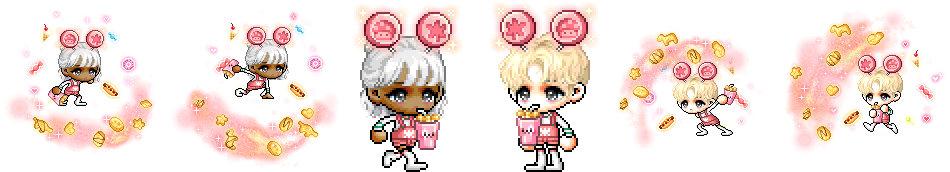 全天粉色套装优惠券 Ethereal Atelier 天使生日蜡烛 MapleStory