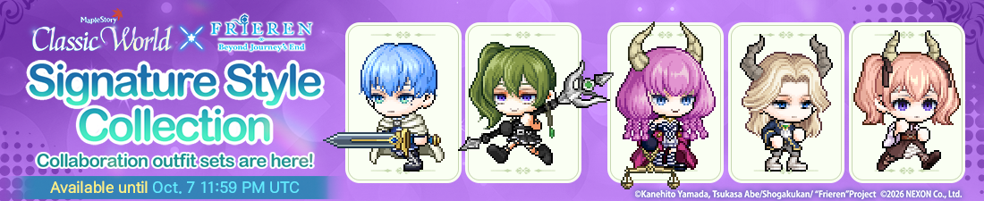 MapleStory x Frieren Signature Style Collection MapleStory Classic World