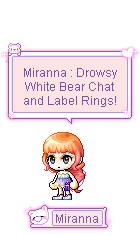 昏昏欲睡的白熊聊天和标签戒指天使生日蜡烛空灵工房商城更新冒险岛