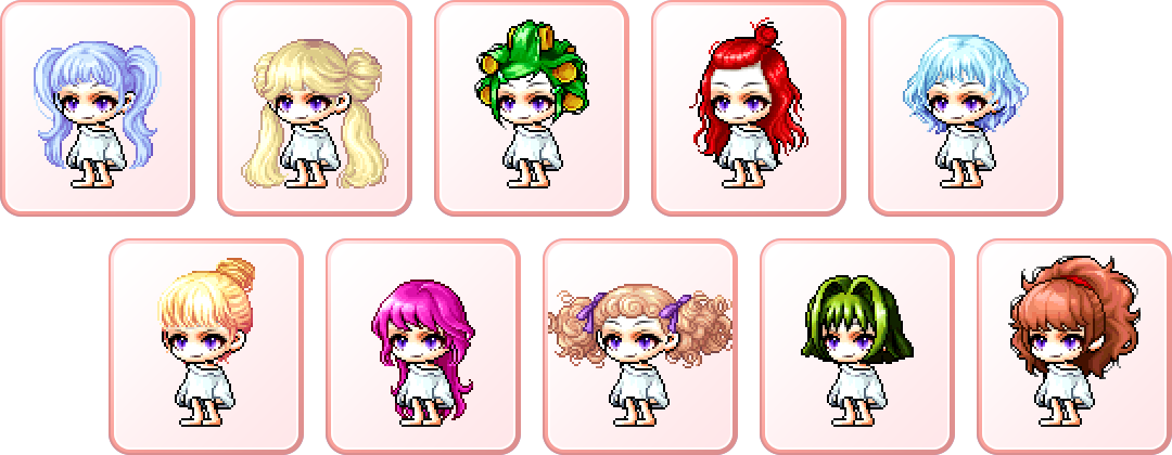 冒险岛 11月12日 女性可选发型